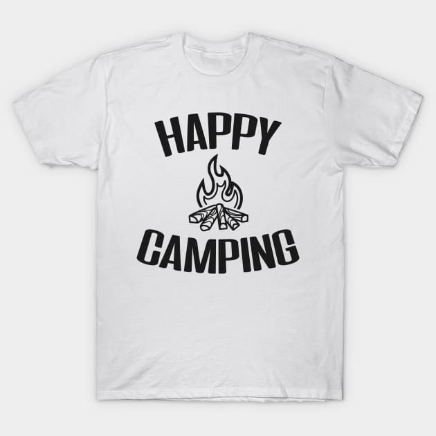 Happy Camping T-Shirt by Dojaja